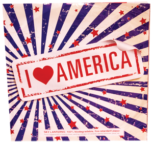 Flag Sky Lantern (I Love America)
